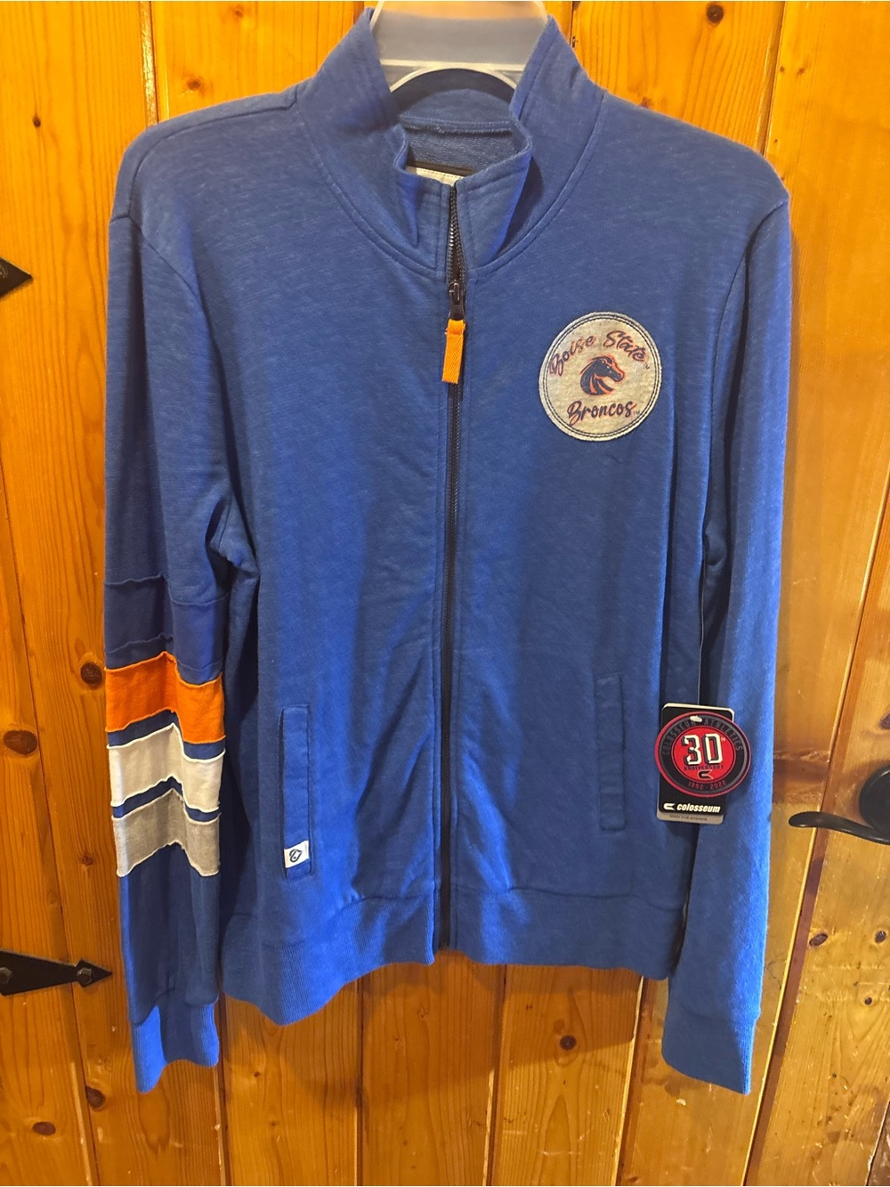 Boise State Broncos Colosseum Womens Megan Full Zip Jacket Heathered Blue M NWT